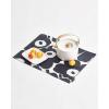 MARIMEKKO Unikko Placemat — Refine Your Dining Room with Our Iconic Table Decor — Stylish Black and White Placemats to Elevate Your Dining Experience (12 in x 16 in)