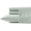 Marimekko – Full Sheet Set, Premium Cotton Percale Bedding Set with Matching Shams, Lightweight & Breathable Bed Essentials (Kukkaketo Black, Full)(Pikku Rasymatto Green)