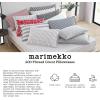 Marimekko – Full Sheet Set, Premium Cotton Percale Bedding Set with Matching Shams, Lightweight & Breathable Bed Essentials (Kukkaketo Black, Full)(Unikko Dark Red/White)
