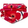 MARIMEKKO – King Comforter Set, Cotton Bedding with Matching Shams, Lightweight Home Decor for All Seasons (Unikko Red, King)(Unikko Red)