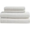 MARIMEKKO – Queen Sheets, Organic Cotton Bedding Set, Luxuriously Soft & Smooth Home Decor, GOTS Certified (Pikku Rasymatto Beige, Queen)(Muru Beige)