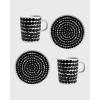 MARIMEKKO – Siirtolapuutarha Oiva Breakfast Set of Stoneware Coffee Mugs & Salad Plates (4-Pc)