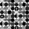 MARIMEKKO Black & White Kompotti Peel & Stick Wallpaper(Black)