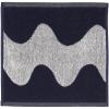MARIMEKKO Lokki Terry Cotton Washcloth (Dark Blue) – Waves Patterned Washcloths – 12 in x 12 in