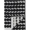 MARIMEKKO Melooni Terry Cotton Bath Towel (Charcoal) – Natural Forms Patterned Bath Towels – 59 in x 28 in(Räsymatto)