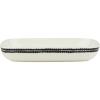 MARIMEKKO Oiva Siirtolapuutarha Black & White Serving Platter – Refine Your Kitchen Décor with Our Iconic White Stoneware – Stylish Serving Dishes for Entertaining (10 in x 7 in)