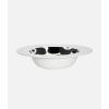 MARIMEKKO Oiva Unikko Deep Dinner Plate – Refine Your Kitchen Décor with Our Iconic Black and White Stoneware – Stylish Pasta Bowls with Rim to Elevate Your Dining Experience (8”/8.8 oz)