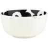 MARIMEKKO Oiva Unikko Large Bowl – Refine Your Kitchen Décor with Our Iconic Black and White Stoneware – Stylish & Classic Porcelain Bowls to Elevate Your Dining Experience (30oz)