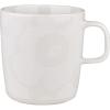 MARIMEKKO Oiva Unikko Mug – Refine Your Kitchen Décor with Our Iconic Floral Stoneware – Stylish Porcelain Coffee Mugs to Elevate Your Drinking Experience (13.5oz)(Unikko White)