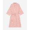 MARIMEKKO Pieni Unikko Terry Cotton Bathrobe (Powder Pink) – Floral Patterned Bathrobe – 46 in x 23 in (L/XL)(Powder Pink)