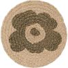 MARIMEKKO Unikko Jute Placemat — Refine Your Dining Room with Our Iconic Table Decor — Stylish Jute Placemats to Elevate Your Dining Experience (15 in Diameter)(Trivet)