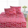 Marimekko – Full Sheet Set, Premium Cotton Percale Bedding Set with Matching Shams, Lightweight & Breathable Bed Essentials (Kukkaketo Black, Full)(Unikko Dark Red/White)
