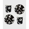 Marimekko – Unikko Oiva Breakfast Set of Stoneware Coffee Cups & Salad Plates (4-Pc)
