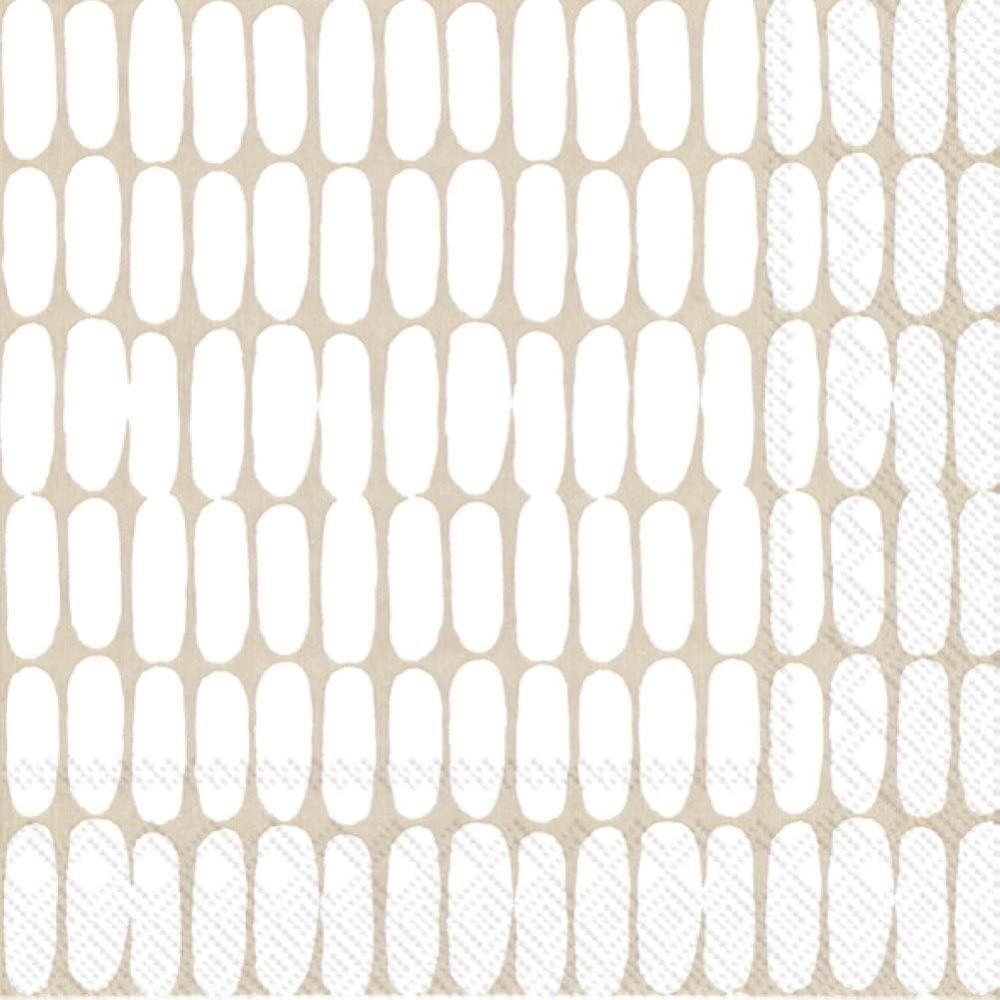 imageIHR Ideal Home Range Cocktail Napkins Disposable 3Ply Paper Party Napkin Pack 5quot x 5quot Alku Cream 20Count