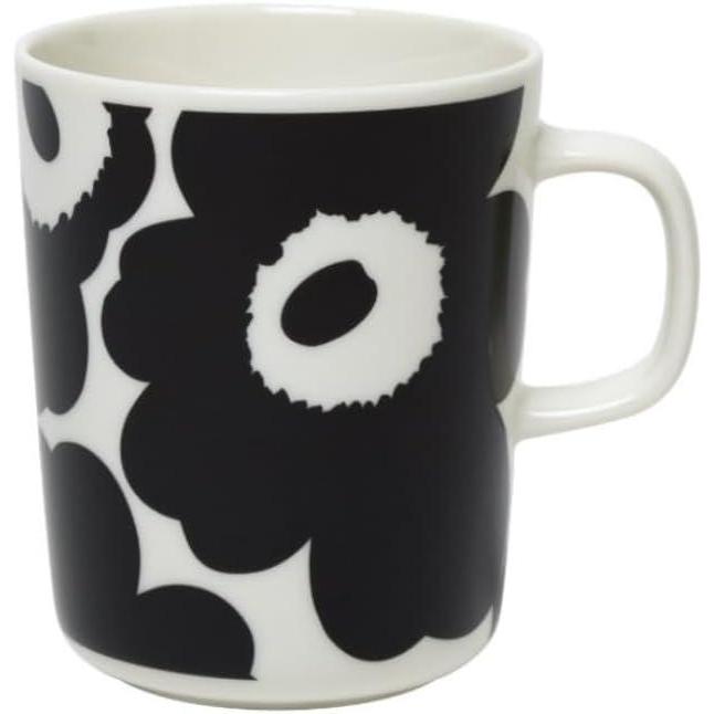 imageMARIMEKKO Oiva Unikko Stoneware Coffee Mug Refine Your Kitchen Dcor with Our Iconic White ampamp Black Mugs  Stylish Porcelain Coffee Mugs to Elevate Your Drinking Experience 8oz