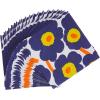 IHR Ideal Home Range Cocktail Napkins Marimekko Disposable 3-Ply Paper Party Napkin Pack, 5″ x 5″, Unikko Dark Blue, 20-Count