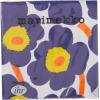 IHR Ideal Home Range Cocktail Napkins Marimekko Disposable 3-Ply Paper Party Napkin Pack, 5″ x 5″, Unikko Dark Blue, 20-Count