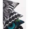 MARIMEKKO Pieni Unikko Cotton Pillow Cover (Pink & White) – Refine Your Home Décor with Our Square Cushion Cover W/Side Zip Closure — Modern Pillow Covers 20×20 inches(Siirtolapuutarha Black/White)