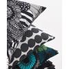 MARIMEKKO Pieni Unikko Cotton Pillow Cover (Pink & White) – Refine Your Home Décor with Our Square Cushion Cover W/Side Zip Closure — Modern Pillow Covers 20×20 inches(Siirtolapuutarha Green)