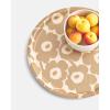MARIMEKKO Unikko Birch Serving Tray — Refine Your Kitchen Décor with Our Iconic Floral Dinnerware — Stylish Outdoor Medium Serving Tray to Elevate Your Dining Experience (12 in Diameter)(Plywood Tray)