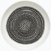 MARIMEKKO Oiva Siirtolapuutarha Stoneware Salad Plate — Refine Your Kitchen Décor with Our Iconic Black & White Stoneware — Porcelain Salad Plates (8 in)(8″ Salad Plate)