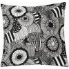 MARIMEKKO Pieni Unikko Cotton Pillow Cover (Pink & White) – Refine Your Home Décor with Our Square Cushion Cover W/Side Zip Closure — Modern Pillow Covers 20×20 inches(Siirtolapuutarha Black/White)