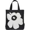 MARIMEKKO Torna Unikko Cotton Tote Bag (Black and White) – Large Tote Bag to Include in your Daily Essentials – 18” x 15” x 5”