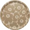 MARIMEKKO Unikko Birch Serving Tray — Refine Your Kitchen Décor with Our Iconic Floral Dinnerware — Stylish Outdoor Medium Serving Tray to Elevate Your Dining Experience (12 in Diameter)(Plywood Tray)