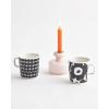 MARIMEKKO Oiva Räsymatto Stoneware Mug (Black/White) – Refine Your Kitchen Décor with Our Iconic White Stoneware — Large Tea Mug — Porcelain Coffee Mug to Elevate Your Drinking Experience (13.5oz)