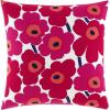 Marimekko Throw Pillow Cotton Bedding with Zipper Closure, Stylish Modern Home Decor, 1 Count (Pack of 1), Red