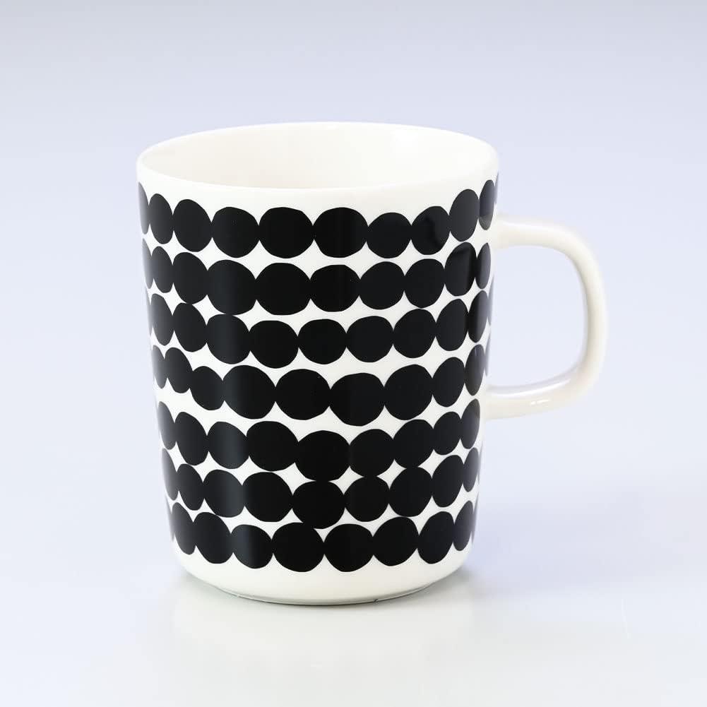 imageMARIMEKKO Oiva Rsymatto Dish Set Includes 2 Plates 8quot ampamp 2 Mugs 88oz Iconic Black ampamp White Stoneware Set for Refining Your Kitchen DecorBlack Rsymatto