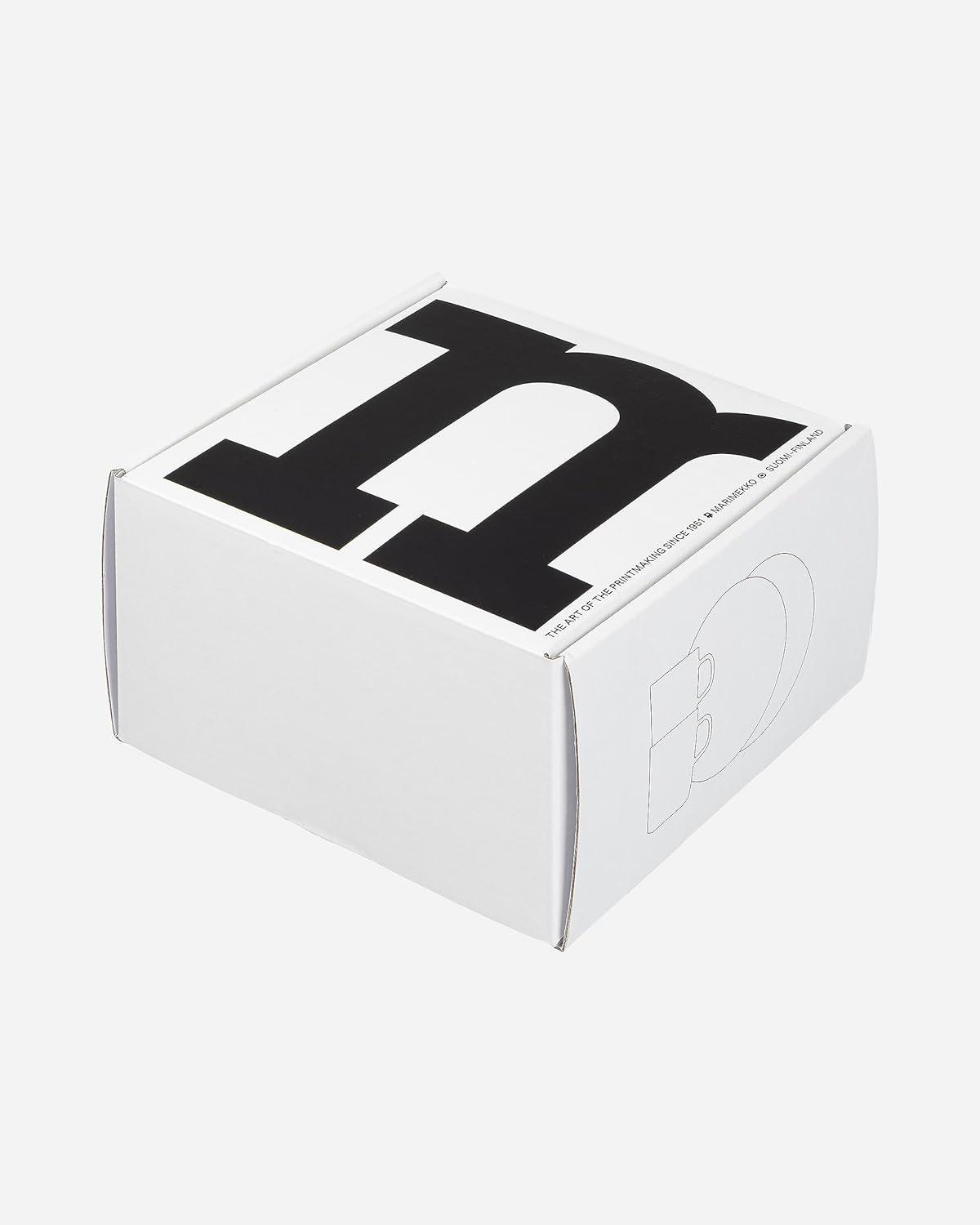 imageMARIMEKKO Oiva Unikko Kitchen Dish Set Black Floral Stoneware Plate and Mug set of 2 88 oz Mugs and 8quot Diameter Plates