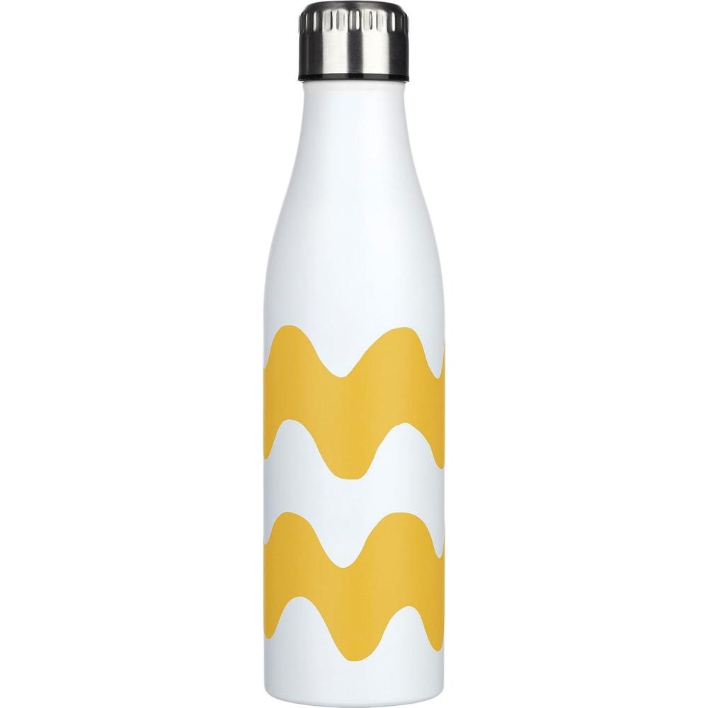 imageMARIMEKKO Lokki Thermos Bottle  Yellow Stainless Steel Bottle for Hot ampamp Cold Drinks  Stylish Drinkware for OntheGo Hydration 17 ozLokki