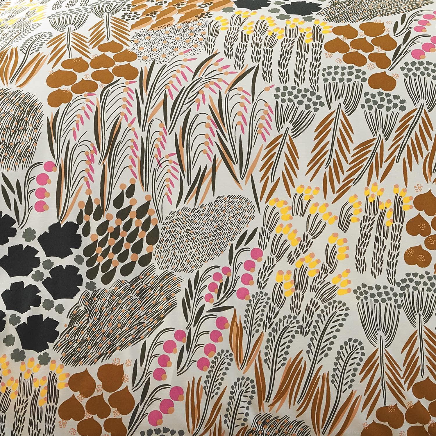 imageMARIMEKKO Queen Comforter Set Soft Cotton Percale Bedding with Medium Weight Feel for Year Round Comfort 3 Piece Bed Set with Matching Pillowcases Pieni LettoKing