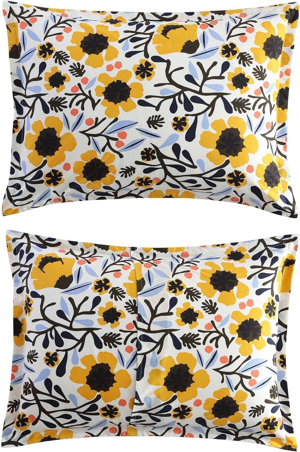 imageMarimekko Duvet Cover Queen Size Naturally Soft ampamp Smooth Cotton Percale Bedding with a Lightweight Feel 3 Piece Bed Set with Matching Pillowcases MykeroMykero Multicolor