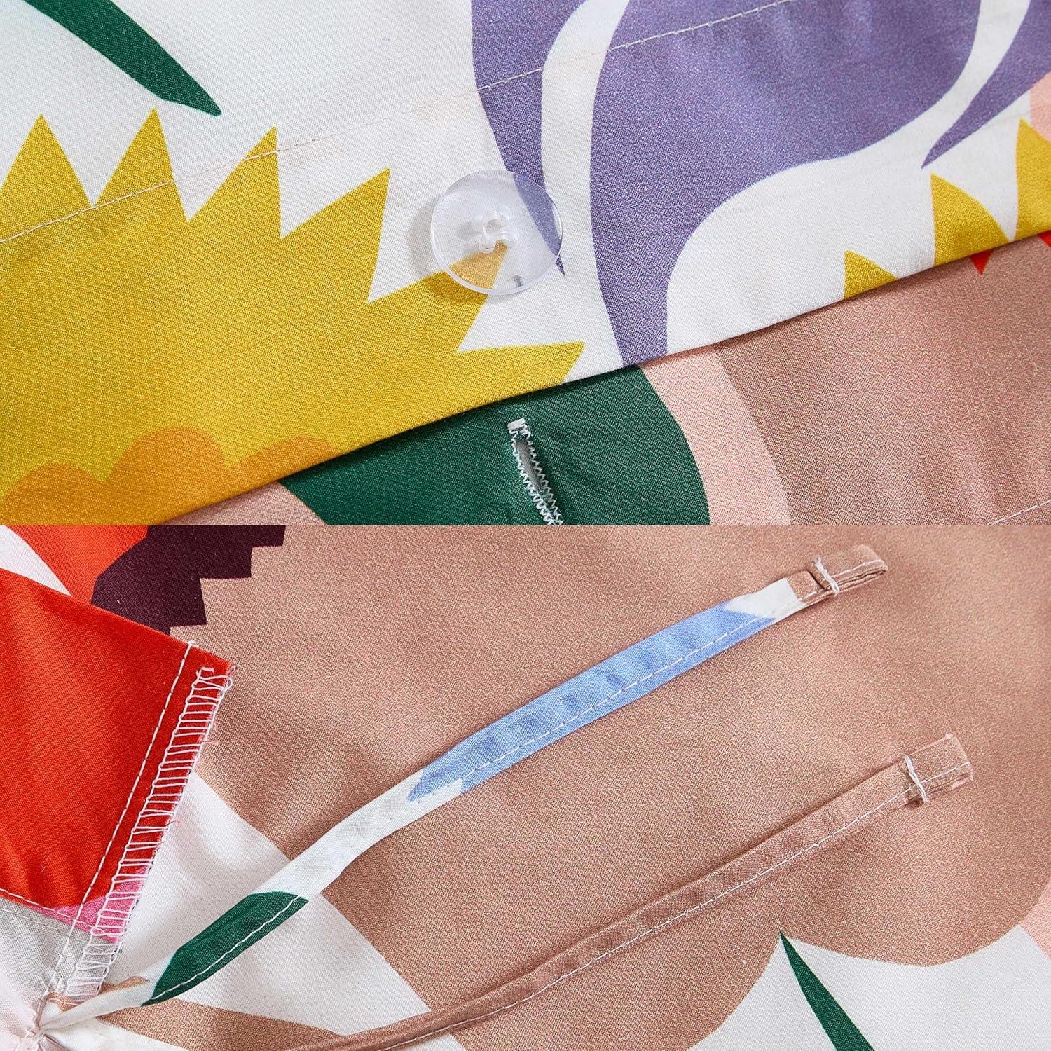 imageMarimekko Duvet Cover Queen Size Naturally Soft ampamp Smooth Cotton Percale Bedding with a Lightweight Feel 3 Piece Bed Set with Matching Pillowcases MykeroOjakellukka Multicolor