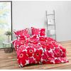 MARIMEKKO – Queen Comforter Set, 100% Cotton Bedding with a Naturally Soft Feel, Medium Weight for Year Round Comfort, 3 Piece Bed Set with Matching Pillowcases (Unikko Red)(Unikko Red)