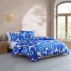 Marimekko – Queen Comforter Set, Soft & Reversible Cotton Percale Bedding with Medium Weight Feel for Year Round Comfort, 3 Piece Bed Set with Matching Pillowcases (Mykero)(Unikko Blue)