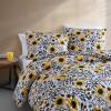 Marimekko – Queen Comforter Set, Soft & Reversible Cotton Percale Bedding with Medium Weight Feel for Year Round Comfort, 3 Piece Bed Set with Matching Pillowcases (Mykero)(Mykero Multicolor)