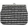 MARIMEKKO Räsymatto Coin Purse (Black and White) – Stylish and Versatile Purse and Wallet to Include in your Daily Essentials – 8” x 6”(Large)
