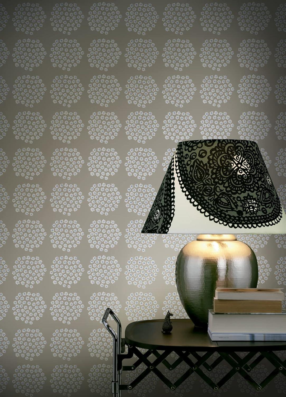 imageMARIMEKKO Taupe Puketti Peel ampamp Stick Wallpaper
