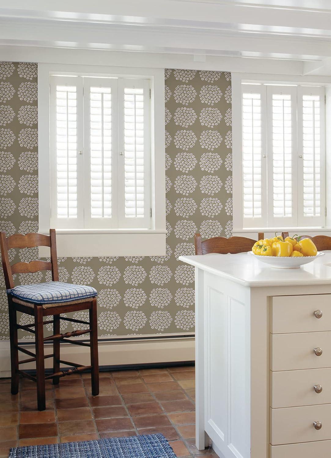 imageMARIMEKKO Taupe Puketti Peel ampamp Stick Wallpaper