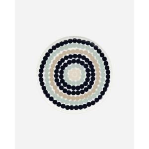 MARIMEKKO Oiva Räsymatto Dinner Plate – Refine Your Kitchen Décor with Our Iconic White Stoneware – Stylish Porcelain Dinner Plates to Elevate Your Dining Experience (8-inch Diameter)