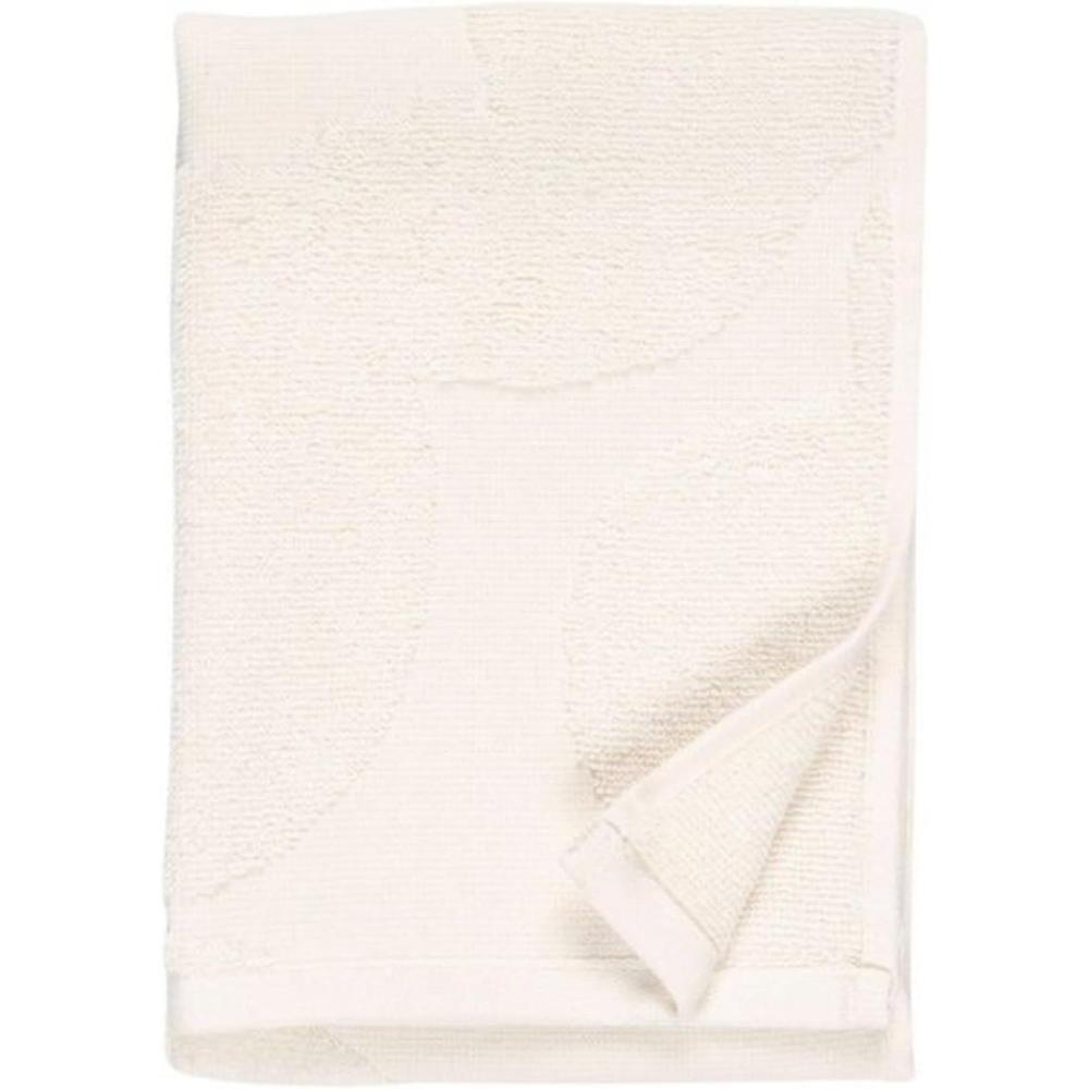imageMARIMEKKO Unikko Terry Cotton Hand Towel Dark Blue  Floral Patterned Hand Towels  28 in x 20 inUnikko Ivory