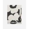 MARIMEKKO Unikko Terry Cotton Hand Towel (Dark Blue) – Floral Patterned Hand Towels – 28 in x 20 in(Unikko Charcoal)