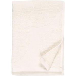 MARIMEKKO Unikko Terry Cotton Hand Towel (Dark Blue) – Floral Patterned Hand Towels – 28 in x 20 in(Unikko Ivory)