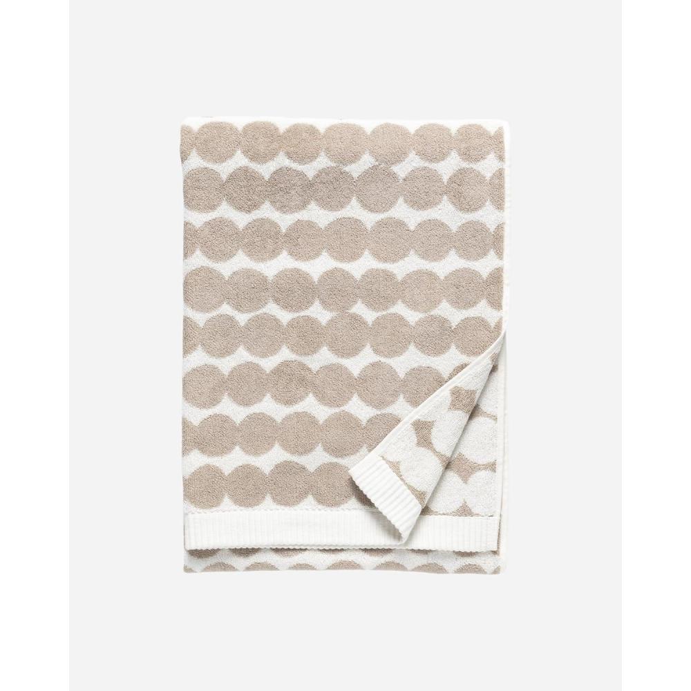 imageMARIMEKKO Rsymatto Terry Cotton Hand Towel Ivory and Beige  Polka Dot Patterned Hand Towels  28 in x 20 inBeige Rsymatto
