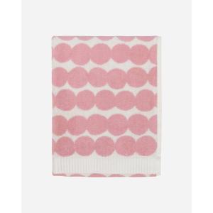 MARIMEKKO Räsymatto Terry Cotton Hand Towel (Ivory and Beige) – Polka Dot Patterned Hand Towels – 28 in x 20 in(Pink Räsymatto)