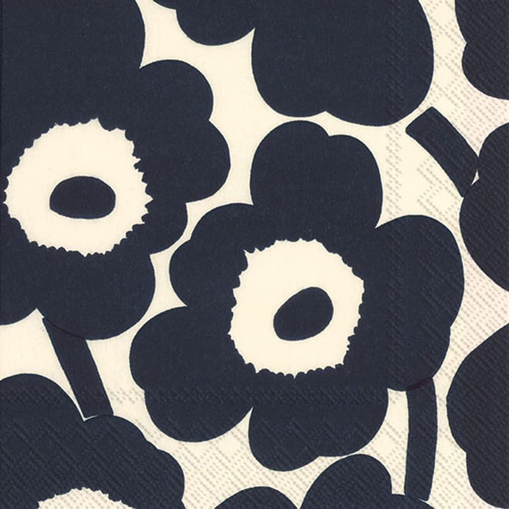 imageIHR Ideal Home Range Paper Napkins Marimekko UNIKKO dark blue nature 20Count 3Ply Lunch Napkins 65 x 65 inchesLunch 65x65 inches