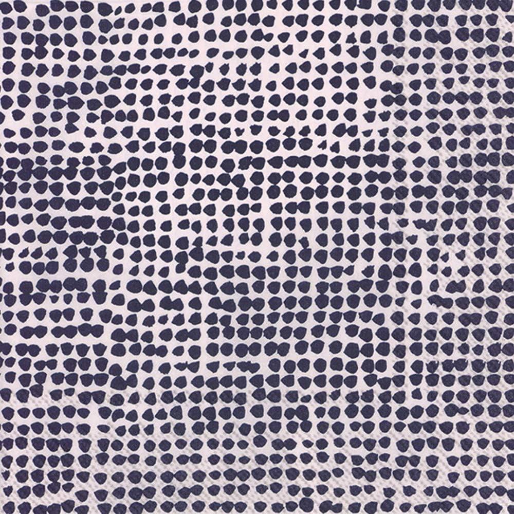 imageIHR Ideal Home Range Party Napkins Marimekko Disposable 3Ply Paper Lunch Napkin Pack 65quot x 65quot Orkanen LinenBlack 20CountOrkanen Purple